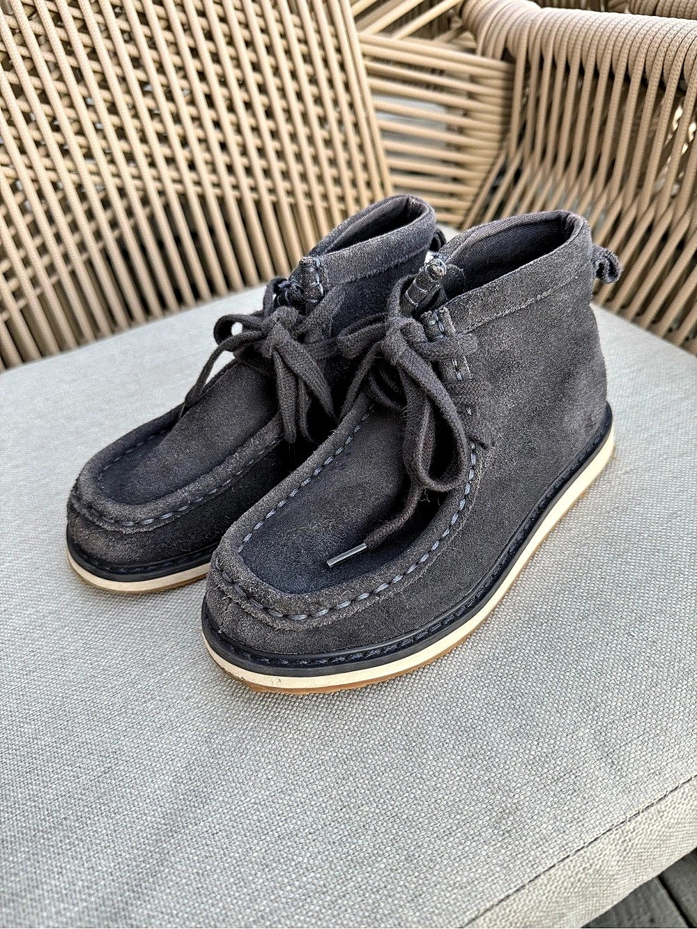 Gap Kids Moc Toe Boots size 11 navy